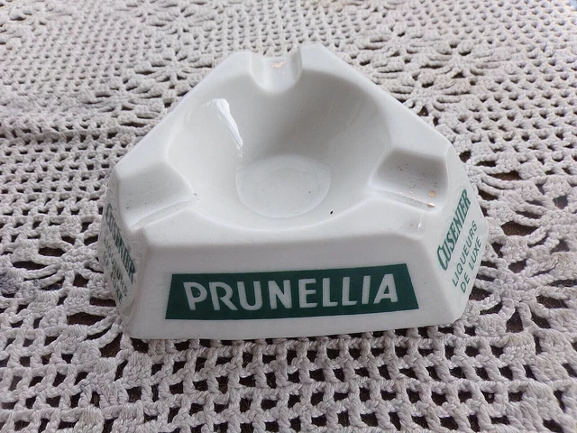 Ancien cendrier publicitaire CUSENIER-PRUNELLIA liqueurs de luxe-n° 374