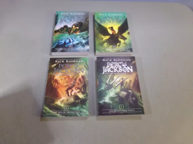 Percy Jackson And The Olympians paperback books 1-4 by Rick Riordan