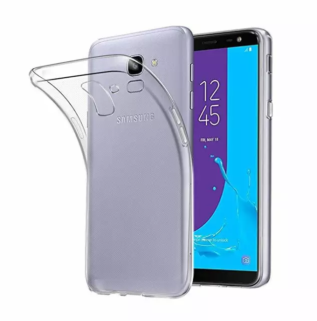 COVER TRASPARENTE per SAMSUNG GALAXY J6 2018 SM-J600F Custodia Silicone gel TPU