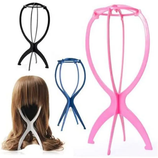 3Pcs Wig Display Stand Mannequin Head Hat Cap Hair Holder Foldable Stable Tool