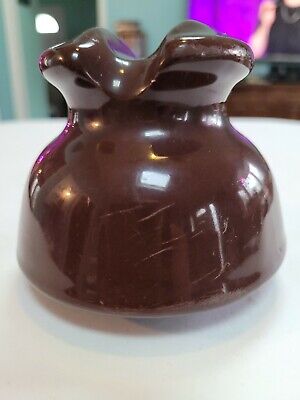 Large Brown PP Porcelain Insulator. Very nice piece. 2