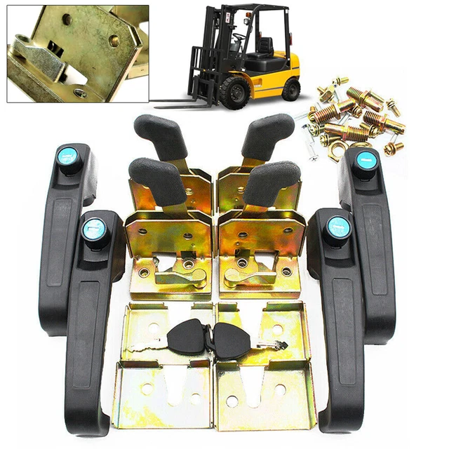 Universal Locking Door Handle Loader Door Lock 4 Set for Tractor Heavy Equipment