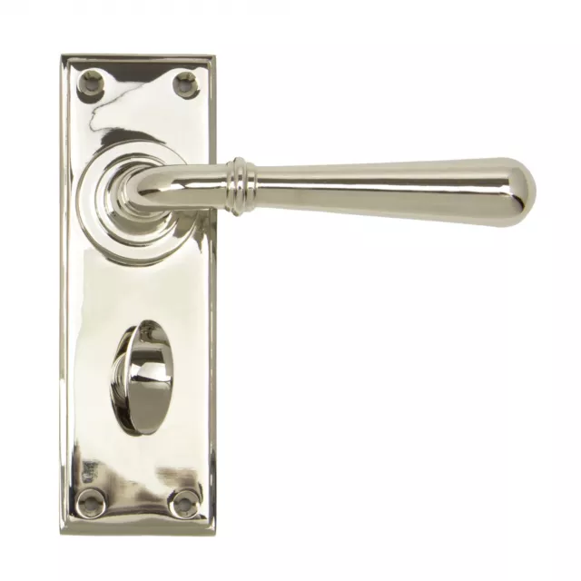 Polished Nickel "Castle Howard" Bathroom Lever Handle Set