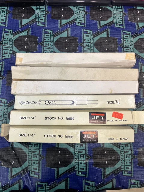 Lot Of 6 JET Mortising Chisel & Bit for Mortisers - 1/4" 708590 3/8"
