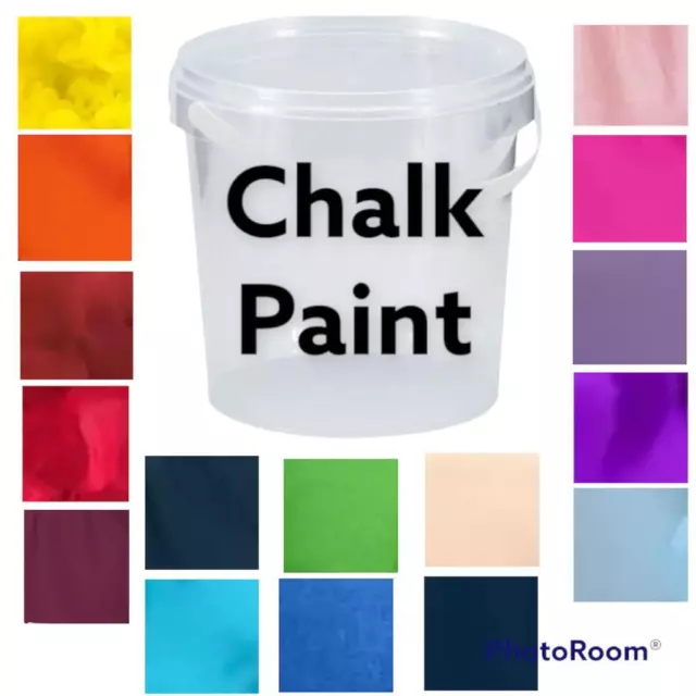 500-1000ml  Chalk coloured Paint Matt Wall Furniture Chic Shabby Vintage Chalky