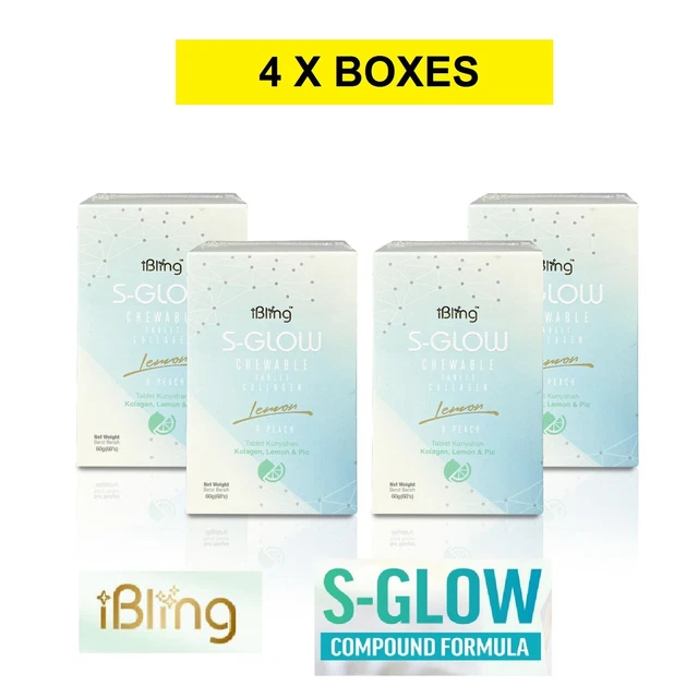 Colágeno IBling S-GLOW [60 x 4] 1000 mg soporte vitamina C cabello, piel y uñas