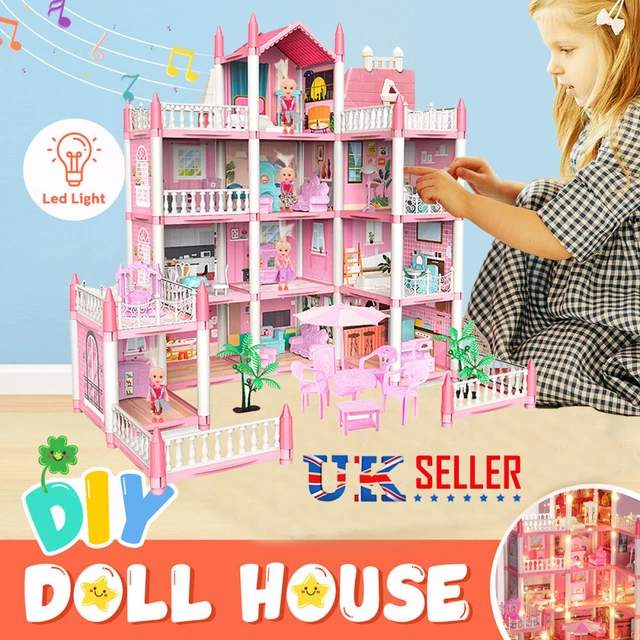 DOLL HOUSE BARBIE Dream 4Storey 11Rooms Playhouses Toy Dollhouse