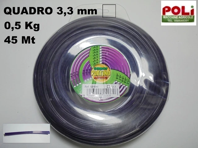 Filo X Decespugliatore Platino Quadro Active - Mm 3.3 Mt 45 1227322