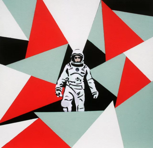 Original Camille Mank "Astronautin" 18/20, Limit. Kunstdruck, 2021, Signiert