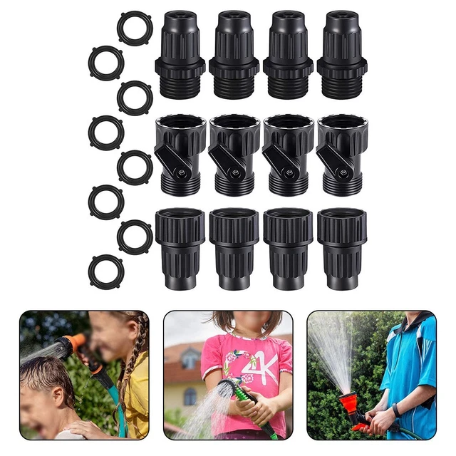 Nuevo cierre de válvula de manguera femenino + masculino accesorios extensibles