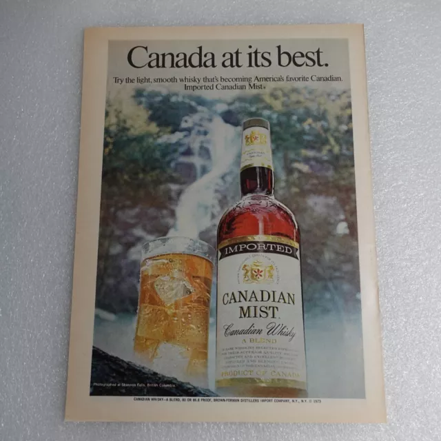 Vintage Print Ad Canadian Mist Whisky Sports Illustrated Jun 24, 1974