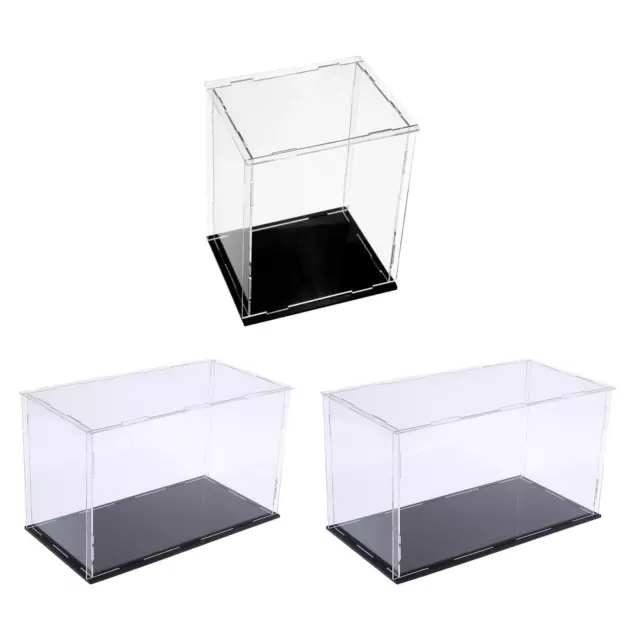 Acrylique Effacer Vitrine Comptoir Boîte Cube pour Poupées Souvenirs