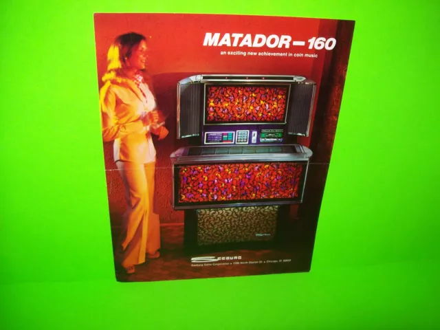 SPS2 "Matador 160" SEEBURG 1974 ORIGINAL JUKEBOX PHONOGRAPH PROMO SALES FLYER