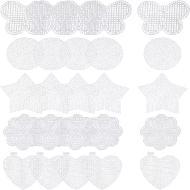 Plastic Sheet Mesh Embroidery Piece  Transparent Plastic Sheet  Embroidery Yarn