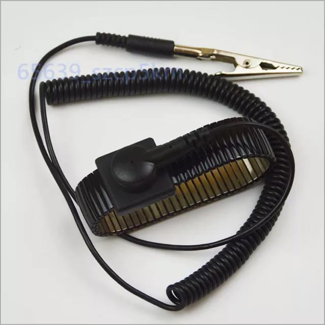 NEW Anti Static Antistatic ESD Adjustable Metal Wrist Strap Band Black