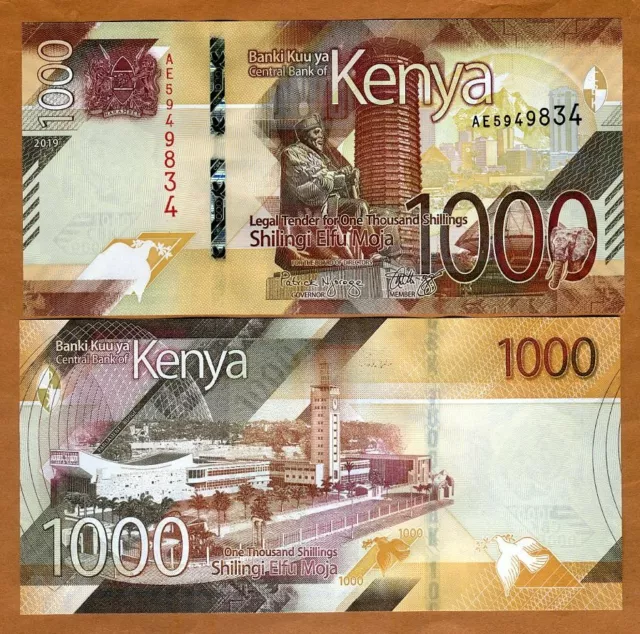 Kenya, 1000 shillings, 2019, P-New, UNC New Design, Highest Denom