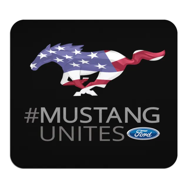 Ford Mustang Unites USA American Flag Graphic PC Mouse Pad - Custom Designed