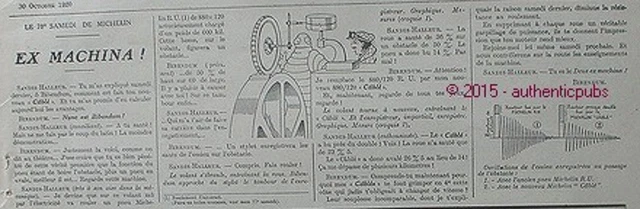 Publicite Michelin Pneu Cable Ex Machina Sandis Halleur Bibendum De 1920 Ad Pub
