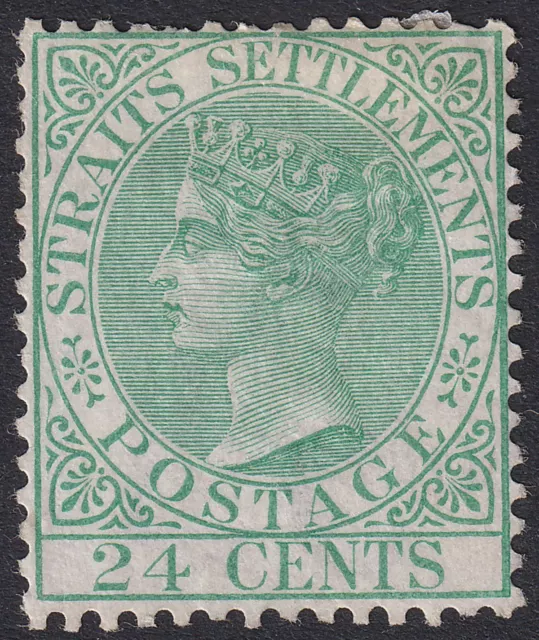 Malaya Straits Settlements 1868 QV 32c Yellow-Green Unused SG16a c£400 as mint