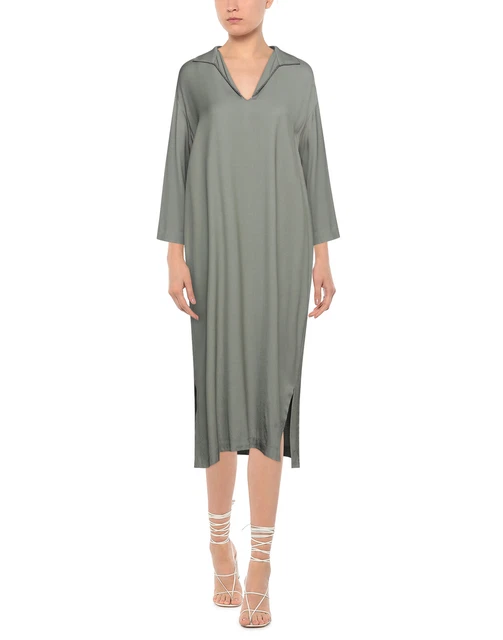 RRP €535 FABIANA FILIPPI Shift Dress US12 IT48 XL Ball Chain Split Hem Collared