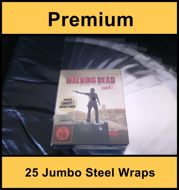 Premium Blu-ray Jumbo Steelbook Protective Wraps / Sleeves (Pack of 25)
