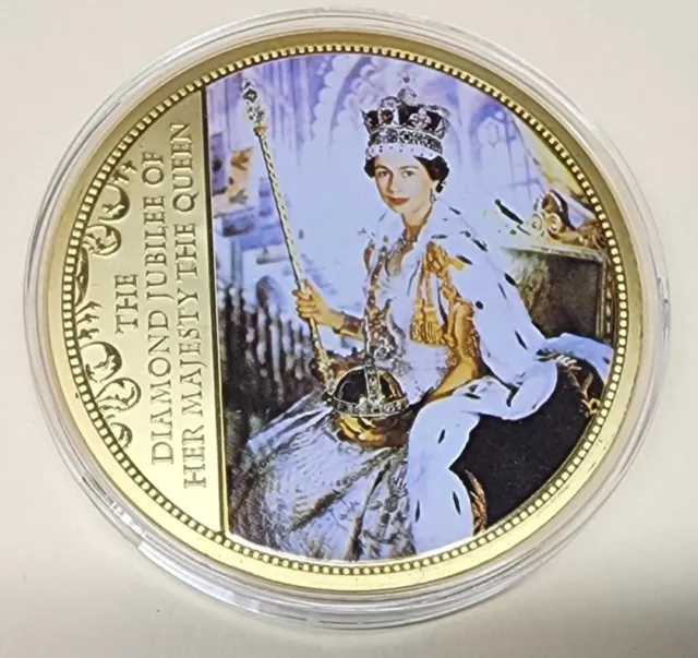 1 Large Coin, American Mint, Medallion 5oz. Queen Elizabeth II United Kingdom UK