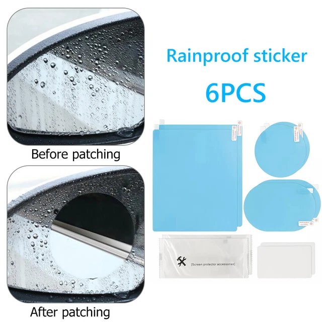 6pcs/set Car Auto Side Mirror Window Anti Fog Film Anti Glare Protective Films f 10
