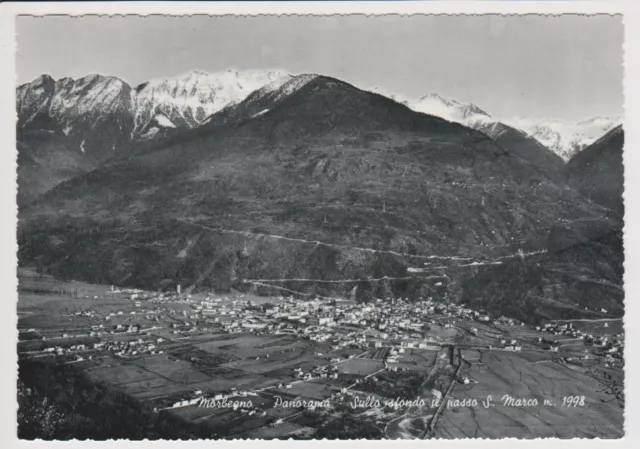 saldi!!! - VECCHIA CARTOLINA DI MORBEGNO - SONDRIO - PANORAMA - FORMATO GRANDE