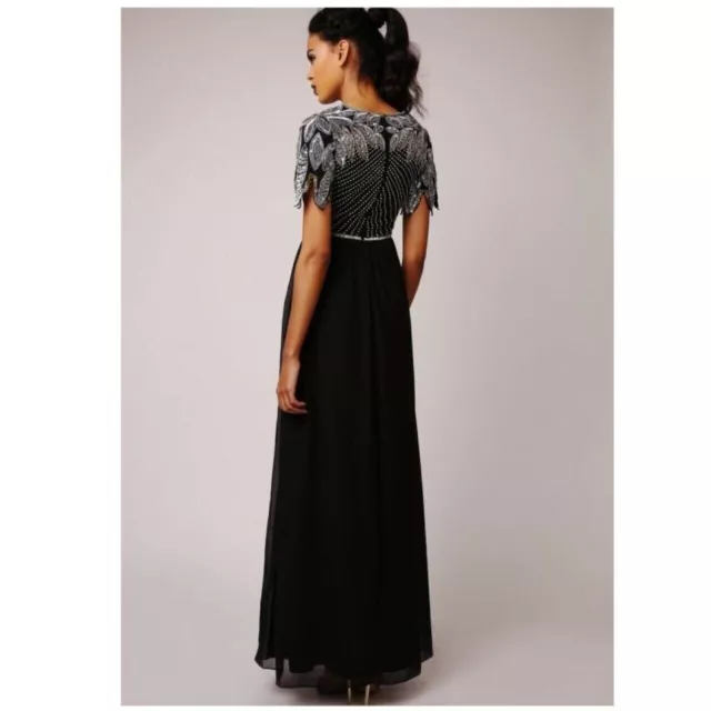 Virgos Lounge Black Ursula Maxi Dress Size UK6 EUR34 US2 2