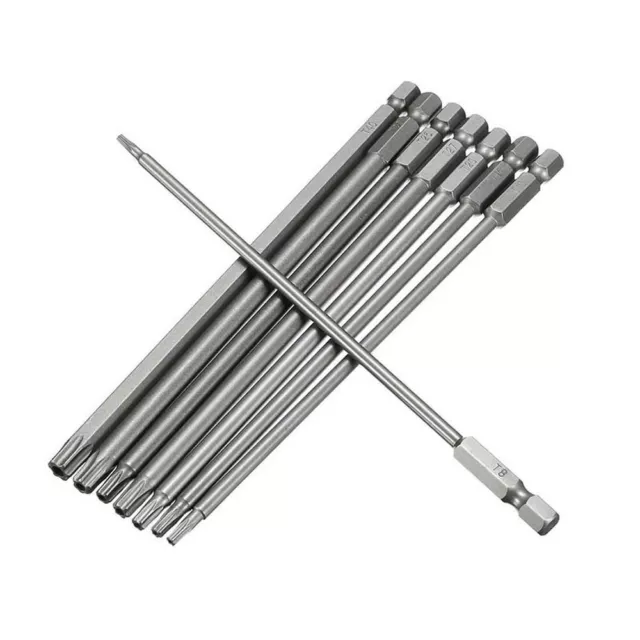 8Pcs 14 Inch Hex Magnetic Torx Bit Set Long Hand Tool for Precision Screwing