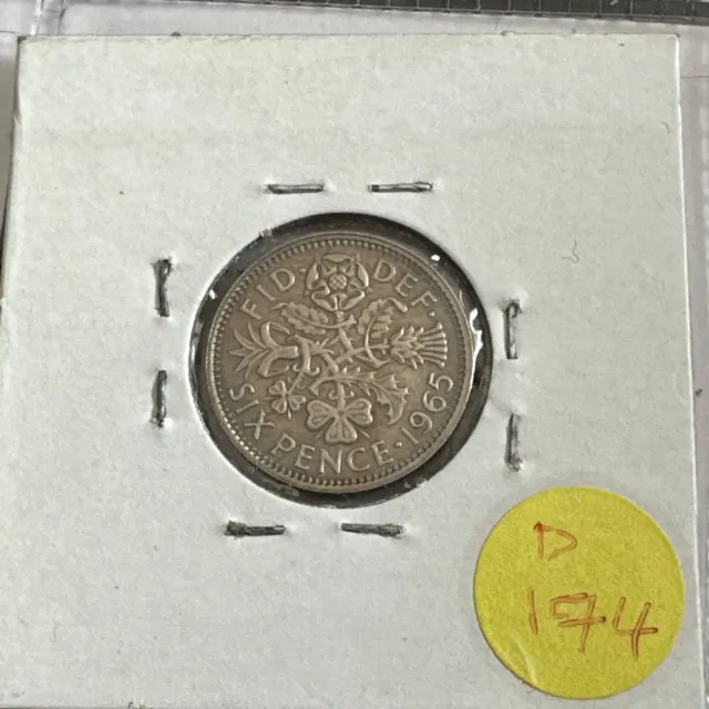 UK great britain six pence 1965  (3411797/D174)