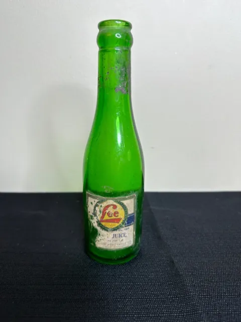 HD Lee Mercantile Company Glass Juice Bottle