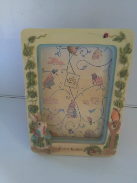 Vintage The World of Beatrix Potter Peter Rabbit Easel Back Photo Picture Frame