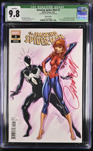 Amazing Spider-Man #2 J Scott Campbell Variant Signed CGC 9.8 Mary Jane COA