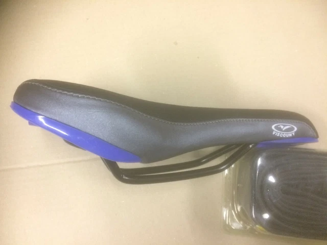 Selle Vélo VISCOUNT Large Confort - Noire, Neuve (NOS)