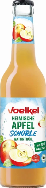POMME SCHORLE CARBONE ACIDE BIO 330 ml Voelkel