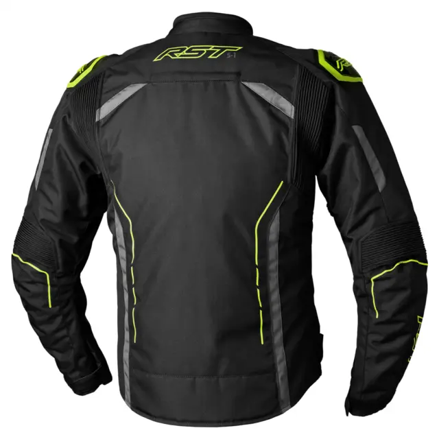RST S1 Waterproof Textile Sports Style CE AA Motorcycle Motorbike Jacket Blk Yel 2