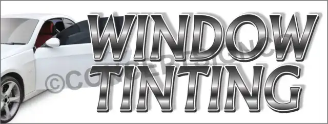 2'X5' WINDOW TINTING BANNER Outdoor Sign Auto Car Vehicle Tint Dark Film Glass