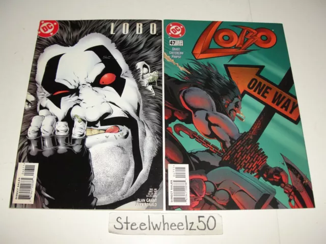 Lobo #46 & 47 Comic Lot DC 1997 2nd Series Alan Grant Carl Critchlow Alex Ronald