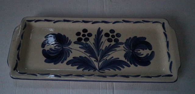 ANCIEN PLAT GATEAU Cake Faïence Sarreguemines OBERNAI