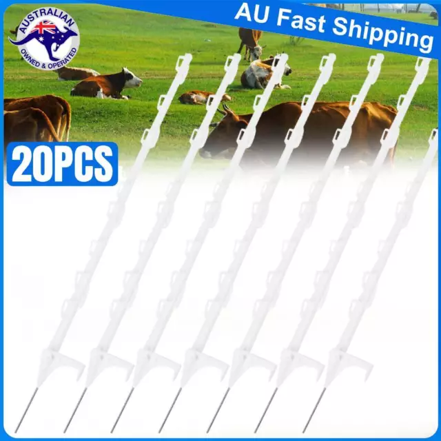 Strip Graze Poly Tread In Posts X 20 Multi Wire Tape Electric Fence Post Fencing