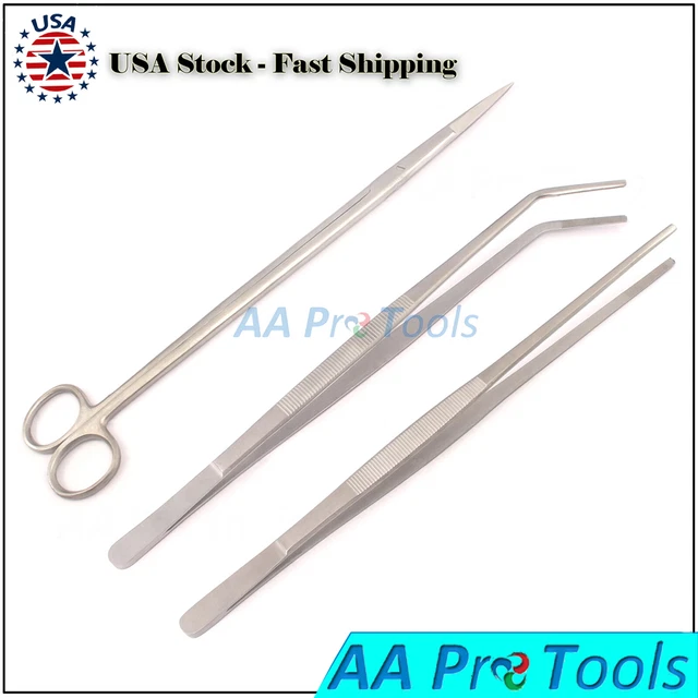 Aquarium Tweezers Fish Tank Kit, Aquatic Plant Tools, Fish Starter Kits 3 Pcs
