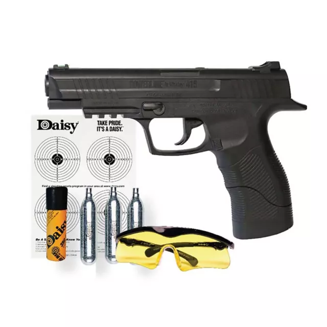 Daisy Powerline Model 415 Shooting Kit 177 Cal Air Pistol W Co2 Bbs