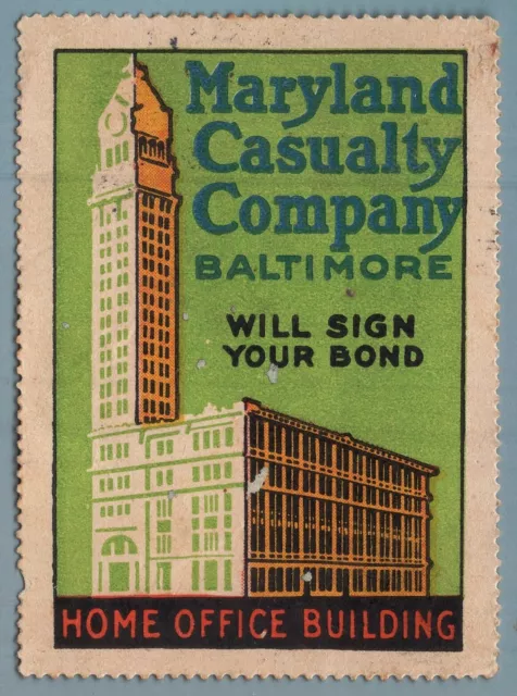 ES2041 Poster stamps advertising: Maryland Casualty Company Baltimore