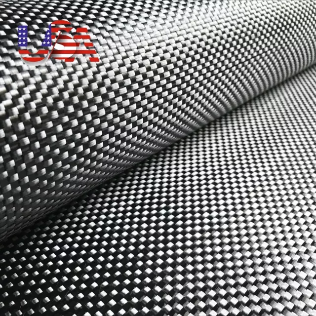 New 12" x 60"/30cm x 150cm Twill Weave Carbon Fiber Fabric Cloth Resin Kit