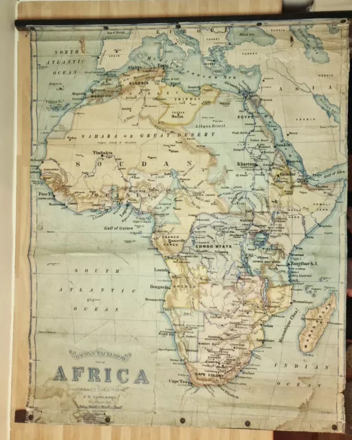 Bacons Excelsior Map Of Africa Pre 1911 Colonial Africa