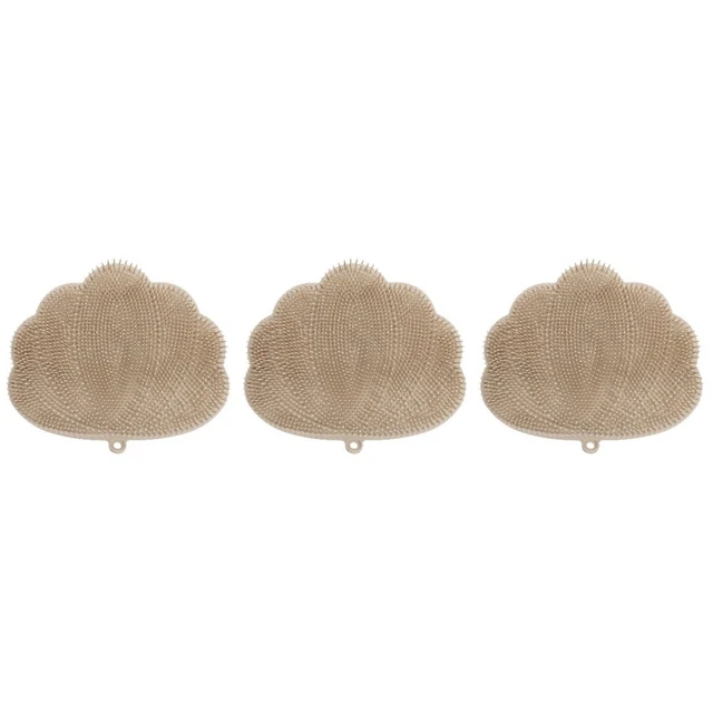 3 piezas Alfombra depuradora corporal para la parte posterior montada en pared con ventosa baño