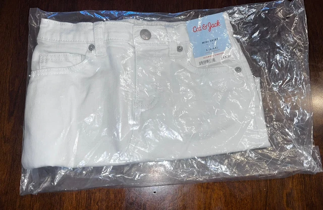 Cat & Jack Girls White Midi Skirt White With Tags Size Small 6/6x Target
