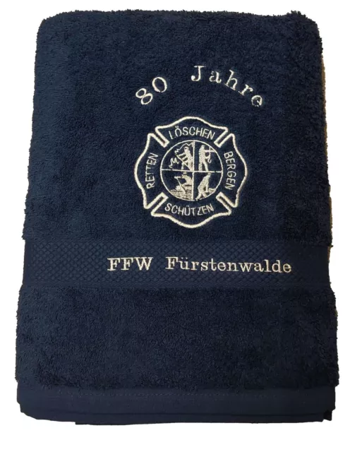 Handtuch Duschtuch SET Geschenk Feuerwehr personalisiert  HANDARBEIT 2