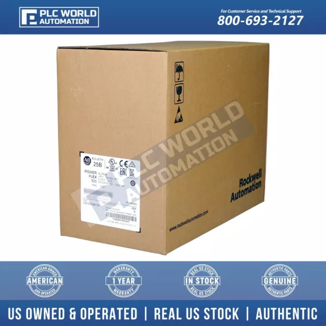 New Sealed Allen Bradley 25B-D024N104 /A PowerFlex 525 AC Drive 11kW 15Hp